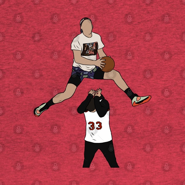 Pat Connaughton Dunk Over Christian Yelich by rattraptees